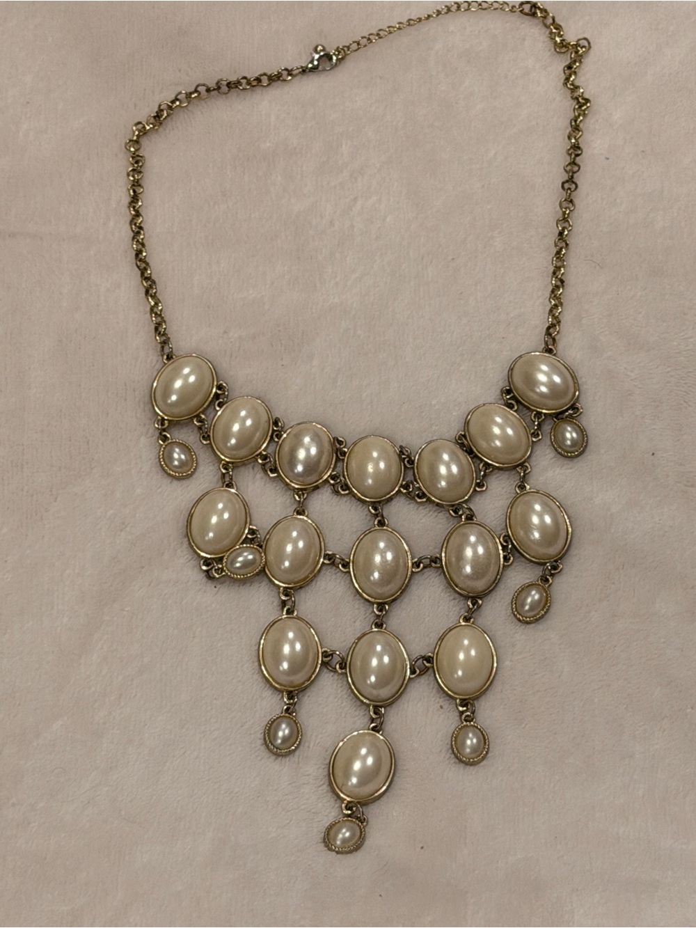 ✨ 8 Pc Statement Necklace Lot Pearl Rhinestone Beaded Charm Bib Jewelry Bundl